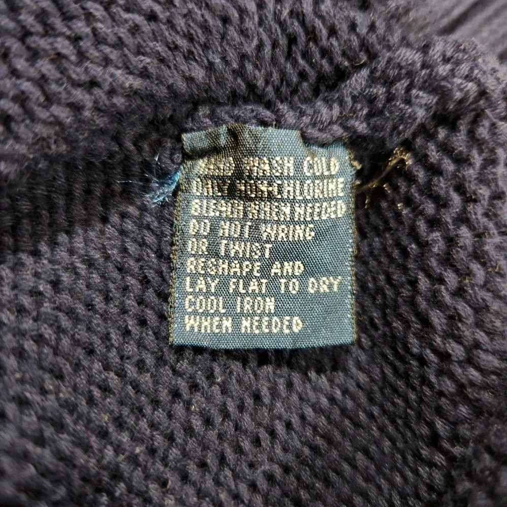 Vintage Polo Ralph Lauren Knit Sweater Mens Size 3XL‎ Navy Blue Red Pony